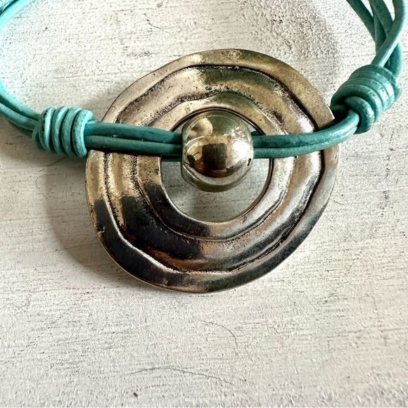 Silver tone blue cord bracelet - Picture 5 of 9